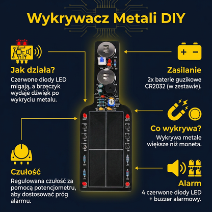 Wykrywacz Metali DIY – Elektroniczny Zestaw do Złożenia