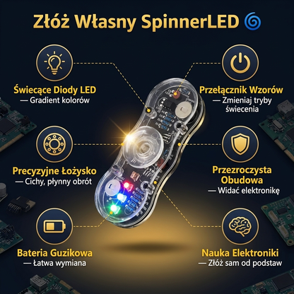 SpinnerLED DIY – Zbuduj Świecący Fidget Spinner